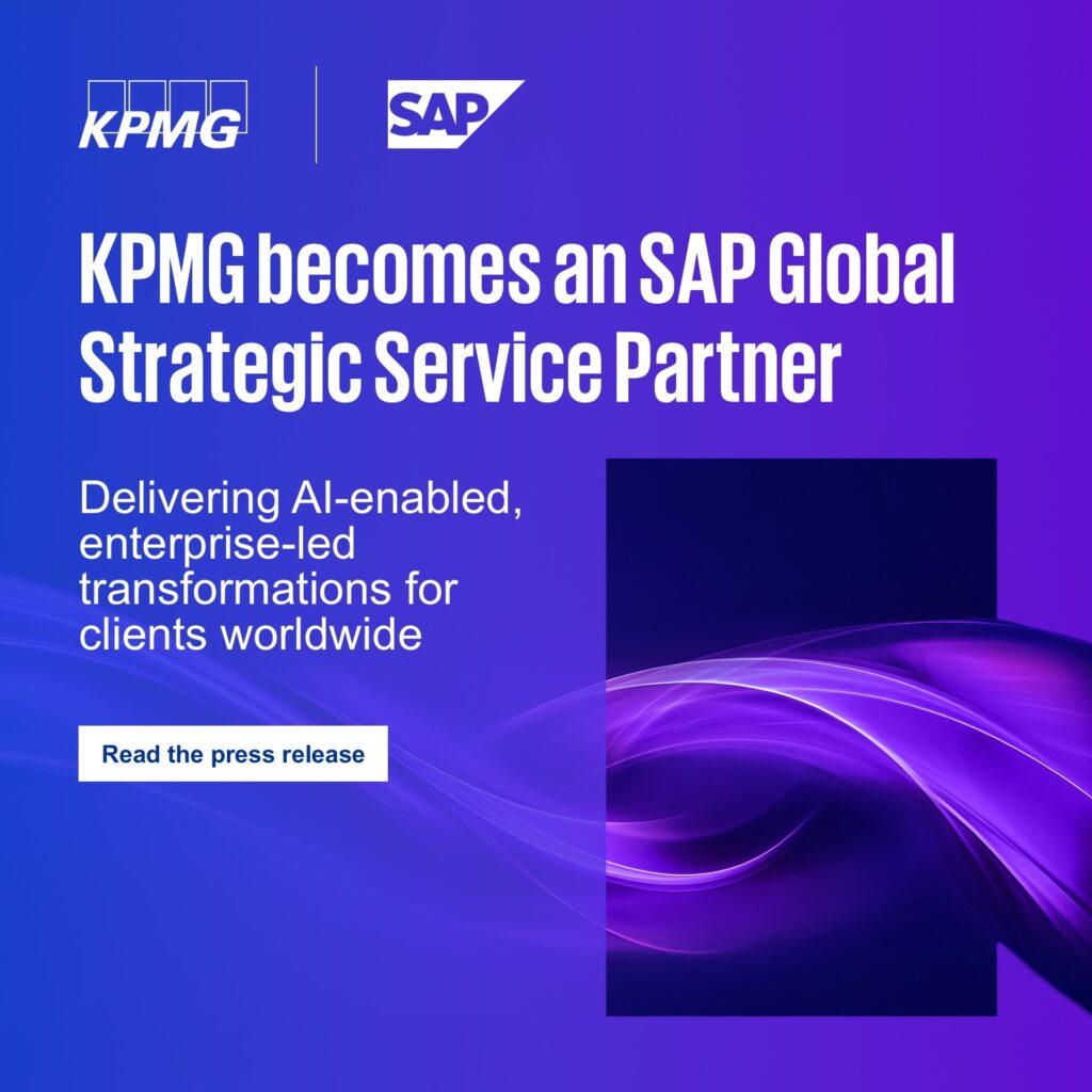 Η KPMG ενισχύει την παγκόσμια συνεργασία με τη SAP ως SAP Global Strategic Service Partner